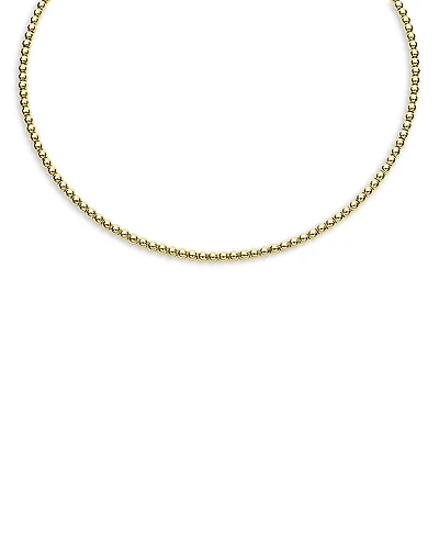Lagos 18K Yellow Gold Caviar Gold Beaded Collar Necklace, 18