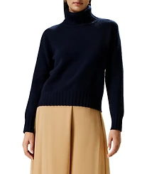 Lilysilk Turtleneck Sweater with Rib Hemline