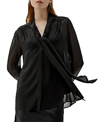 Lilysilk Bow Tie Silk Jasmine Blouse