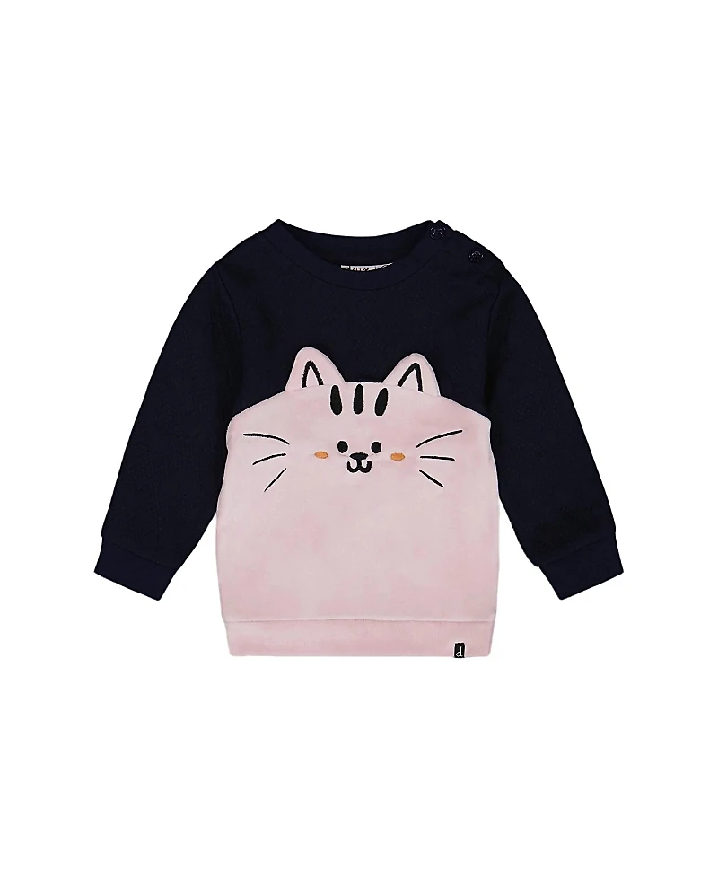 Deux par Girls' Long Bi-Material Top - Baby