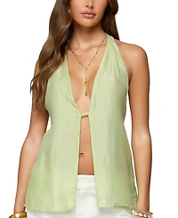 Edikted Silky Look Split Front Halter Top