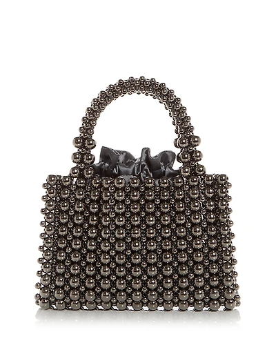 Aqua Beaded Top Handle Bag - Exclusive
