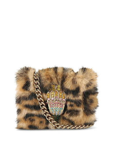 Kurt Geiger London Kensington Eagle Micro Faux Fur Shoulder Bag