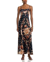 Farm Rio Majestic Garden Maxi Slip Dress