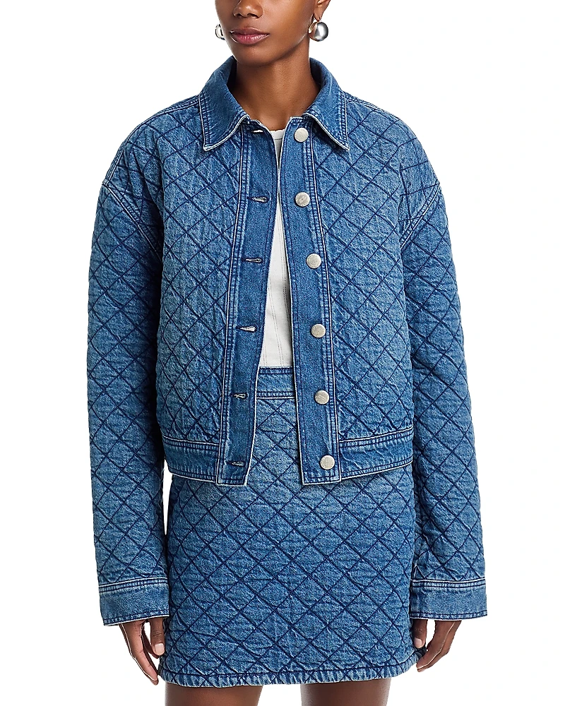 Farm Rio Quilted Denim Jacket