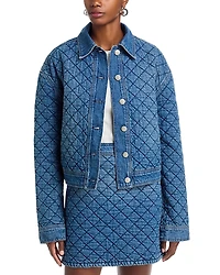 Farm Rio Quilted Denim Jacket
