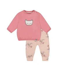 Deux par Girls' Organic Cotton Pant with Top Set - Baby