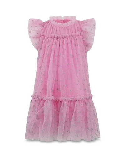 Lola + The Boys Girls' Shimmer Stars Tulle Dress - Little Kid, Big Kid