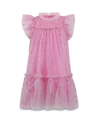 Lola + The Boys Girls' Shimmer Stars Tulle Dress - Little Kid, Big Kid