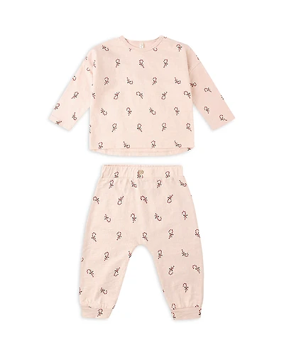 Rylee + Cru Girls' Candy Cane Print Long Sleeve Tee & Pants Set - Baby