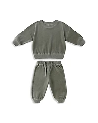 Quincy Mae Boys' Velour Relaxed Sweatshirt & Joggers Set - Baby