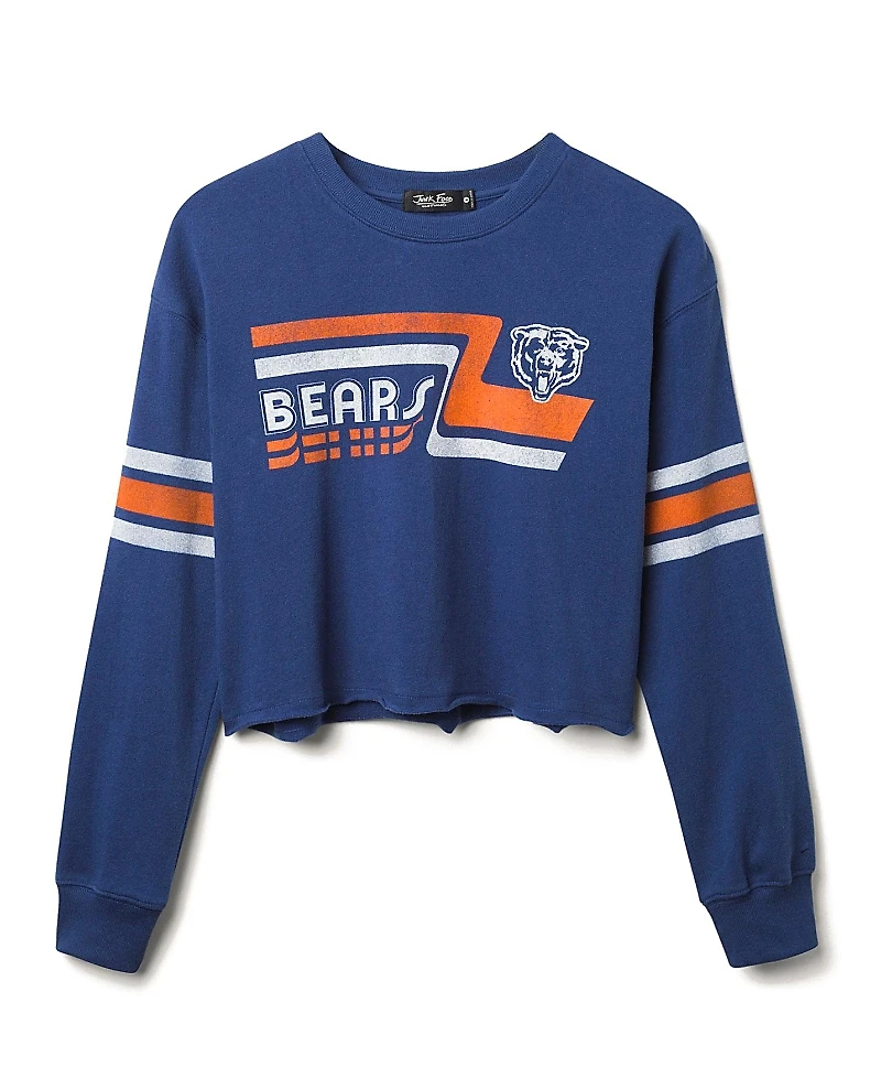 Junk Food Clothing Women's Nfl Chicago Bears Retro Crop Fleece