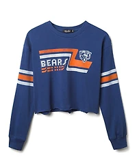 Junk Food Clothing Women's Nfl Chicago Bears Retro Crop Fleece