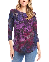 Karen Kane Burnout Shirttail Top