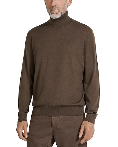 Zegna Melange Cashseta Turtleneck