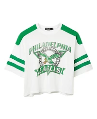 Junk Food Clothing Women's Nfl Philadelphia Eagles Striped Crop Tee