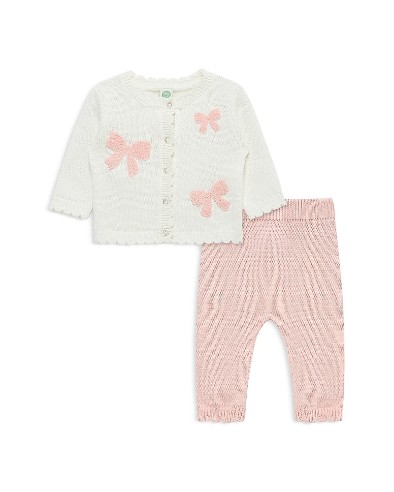 Little Me Girls' Bows Sweater & Leggings Set - Baby