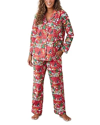 Print Fresh Meowy Christmas Long Pajama Set