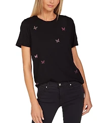Lauren Moshi Croft Crystal Butterflies Tee