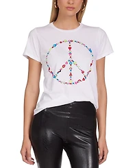 Lauren Moshi Croft Charm Peace Sign Tee