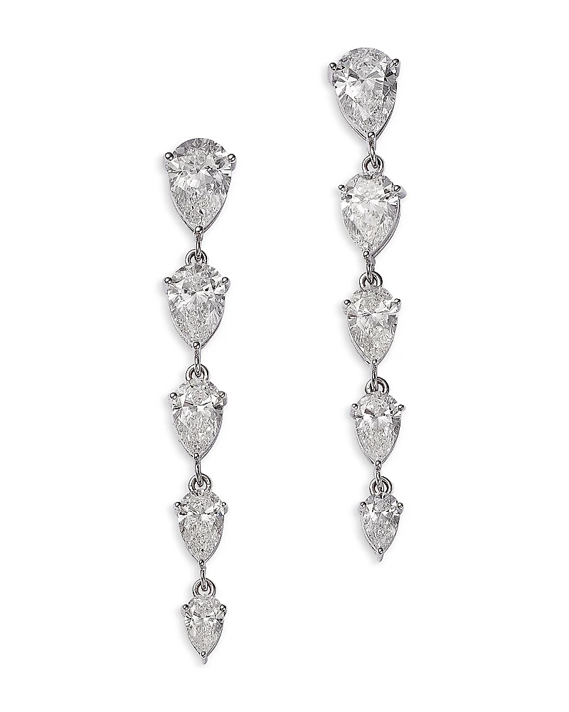 Bloomingdale's Fine Collection Luxe Collection Certified Lab Grown Diamond Pear Shaped Linear Earrings