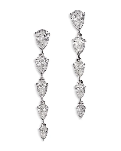 Bloomingdale's Fine Collection Luxe Collection Certified Lab Grown Diamond Pear Shaped Linear Earrings