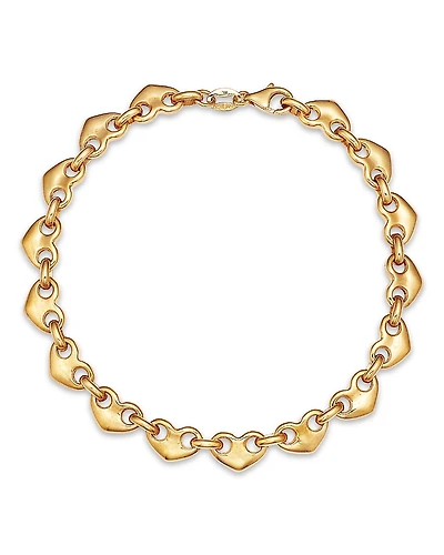 Bloomingdale's Fine Collection Heart Link Chain Bracelet