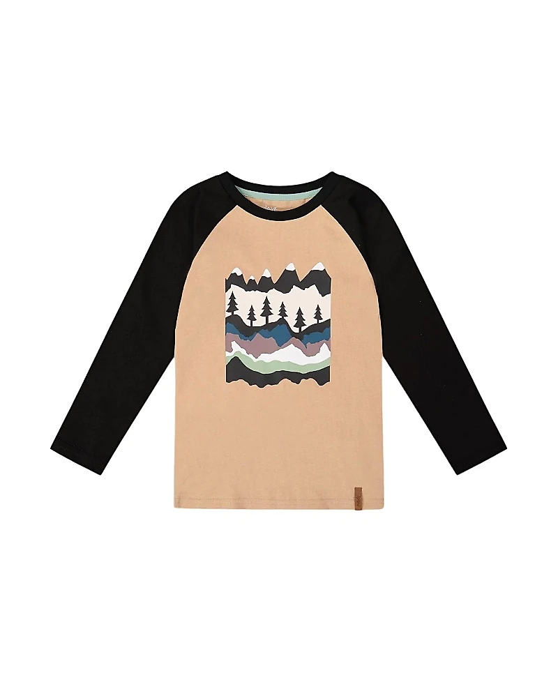 Deux par Boys' Long Raglan Sleeve Jersey Tee - Little Kid, Big Kid