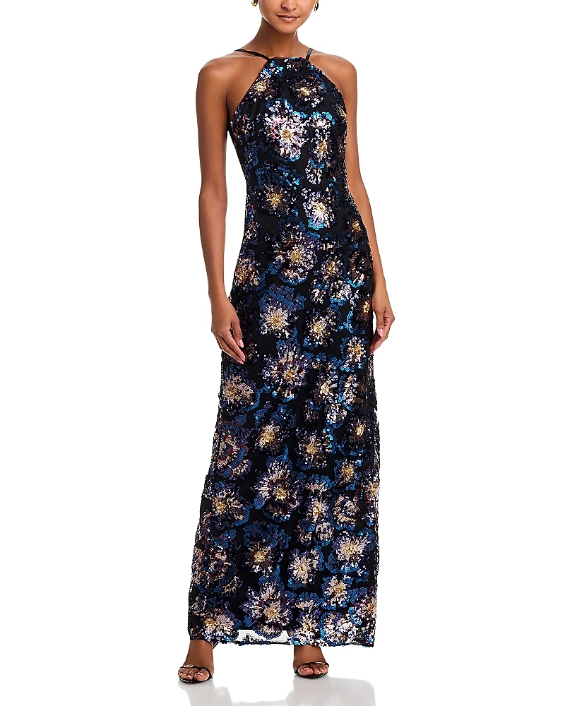 Adrianna By Papell Sequinned Maxi Dress