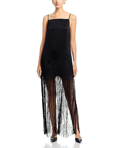 Ungaro Nino Fringe Trim Dress