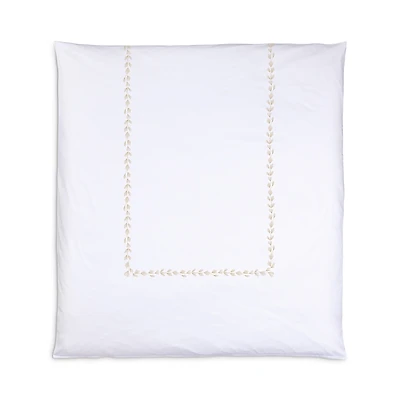 Christian Fischbacher Foglia Embroidered Sateen Duvet Cover, Queen