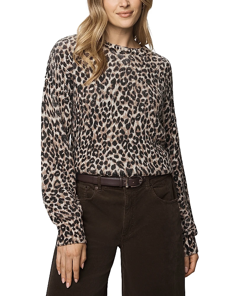 Splendid Delaney Leopard Print Sweater
