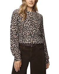 Splendid Delaney Leopard Print Sweater