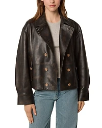TRESSE Double Breasted Leather Jacket