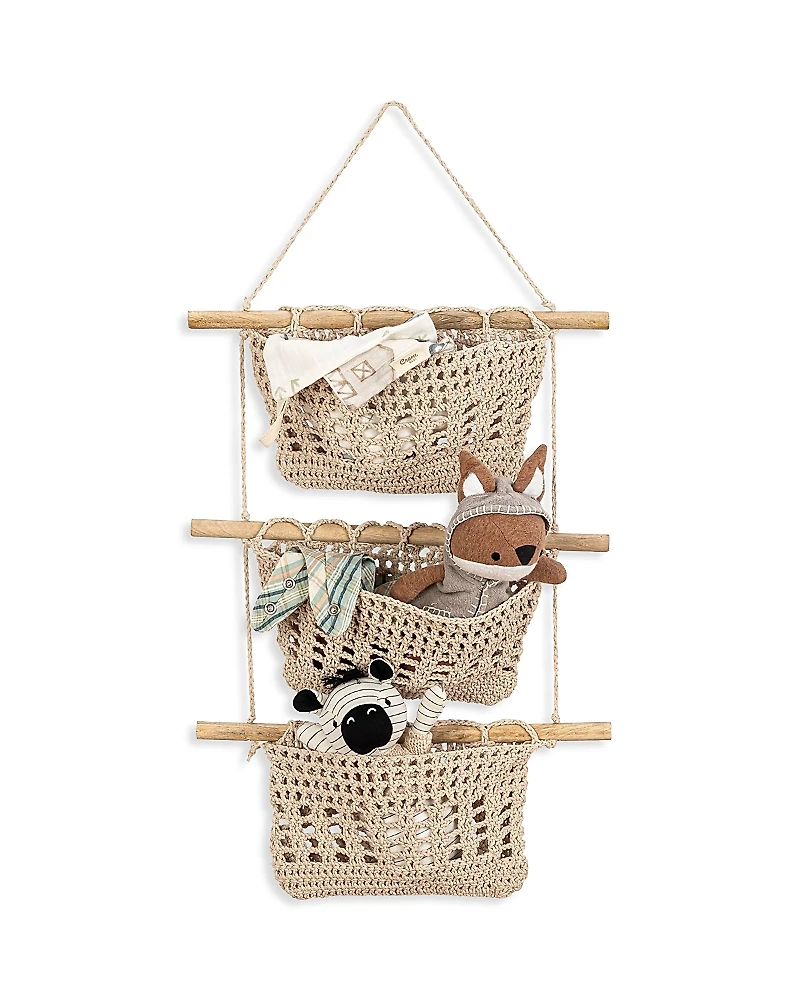 Crane Baby Charlie Farmhouse 3 Tier Toy Hanging Wall Storage