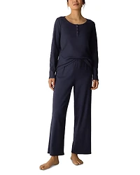 Eileen Fisher Ribbed Henley Ankle Sleep Set