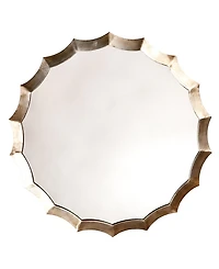 Jamie Young Round Metal Scalloped Wall Mirror