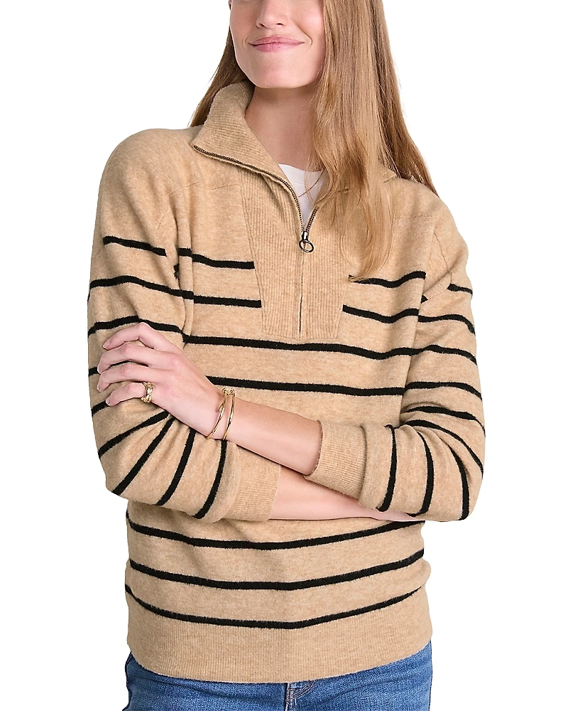 Vineyard Vines Stripe Half Zip Sweater