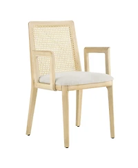 Modway Monarch Wood and Rattan Dining Armchair