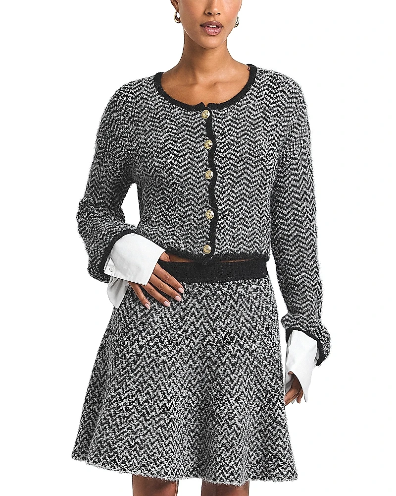 Derek Lam 10 Crosby Imogen Herringbone Mini Skirt