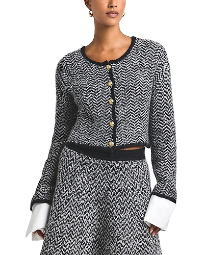 Derek Lam 10 Crosby Sabine Herringbone Cardigan