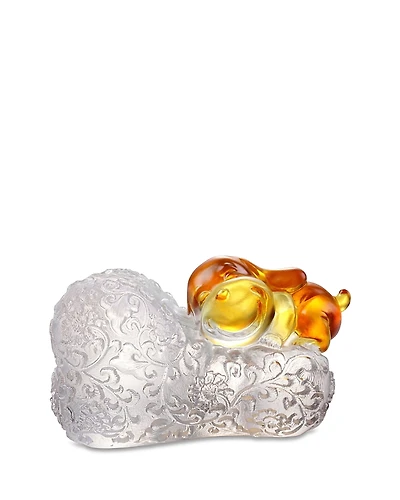 Liuli Hold On Tight to Luck Crystal Sculpture