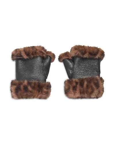 Jocelyn Faux Fur Fingerless Gloves