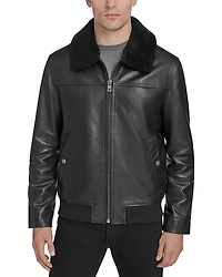 Andrew Marc Hedland Aviator Leather Jacket