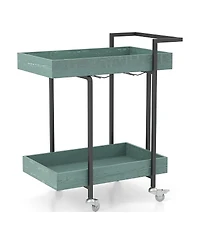 Furniture of America Daria Metal Frame 2-Shelf Serving Cart