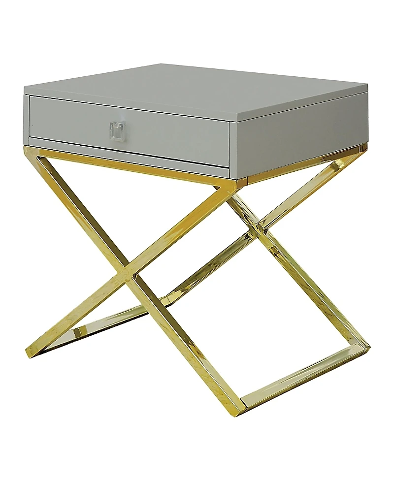 Furniture of America Chester 24 Steel Frame 1-Drawer End Table