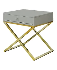 Furniture of America Chester 24 Steel Frame 1-Drawer End Table