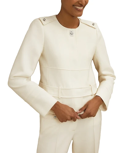 Reiss Athena Belted Wool Jacket