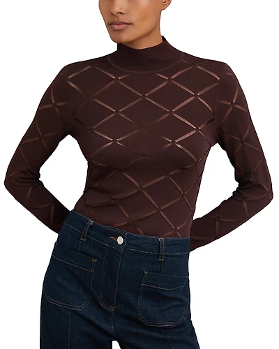 Reiss Seren Laser Cut Top