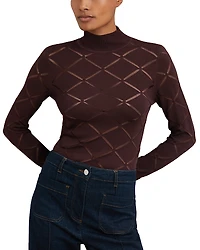 Reiss Seren Laser Cut Top